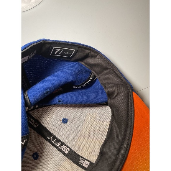 New Era THLA Fitted Hat Cap Palm Tree Blue Yellow Fitted Hat‎ Size 7 7/8 - Picture 7 of 9